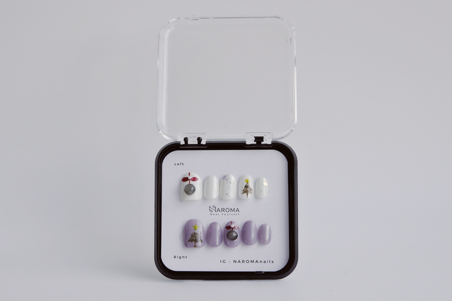 Magical Crystal Ball: Christmas Tree Press-On Nails