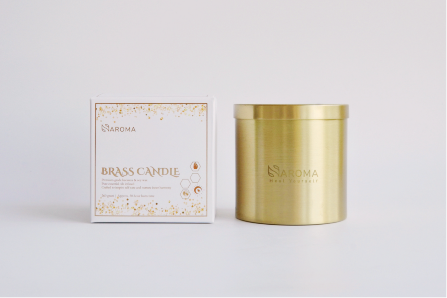 Nature's Glow Artisan: Brass Candles